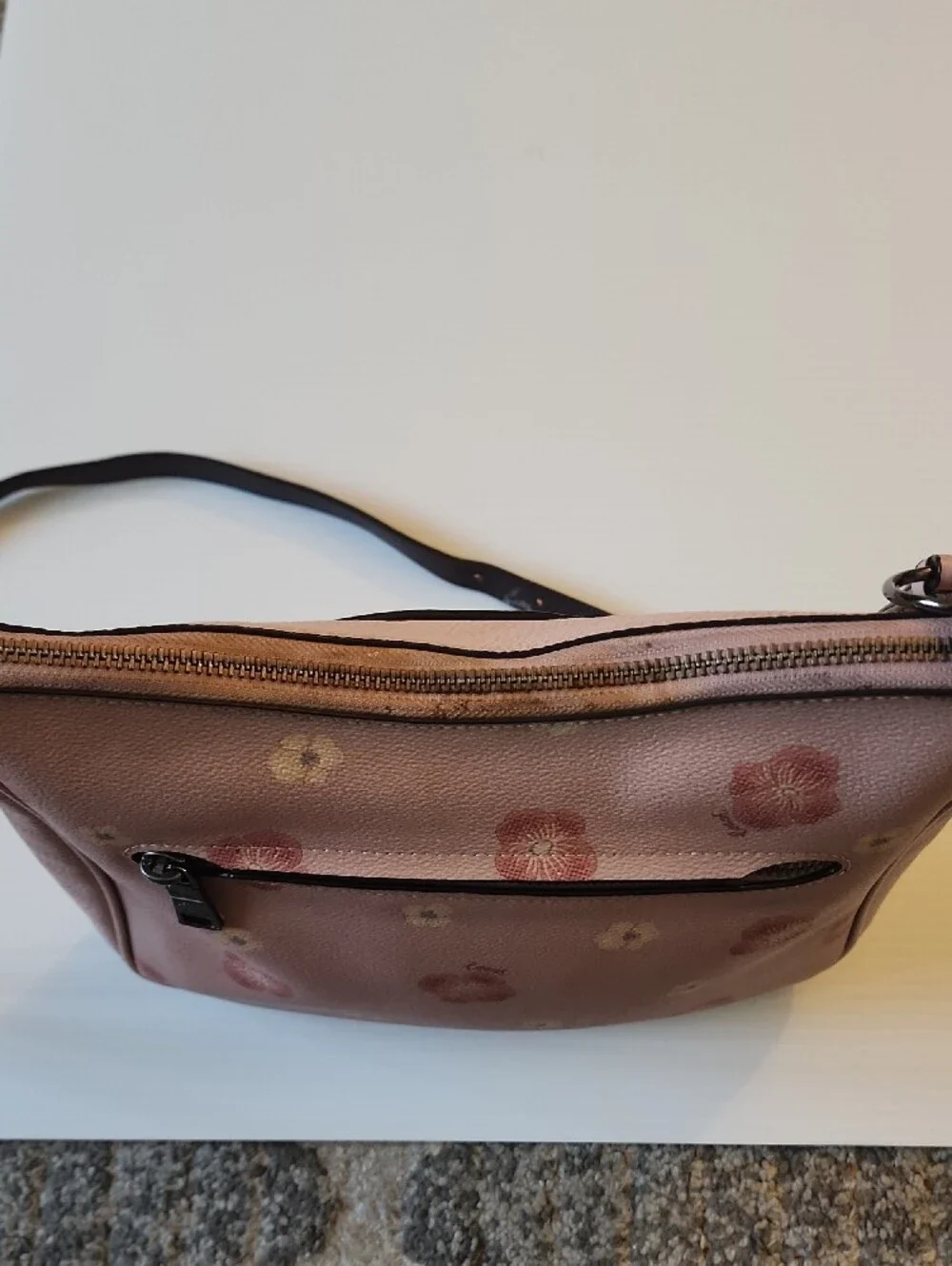 Coach Chaise Leather Crossbody Featuring a Pansy Print.